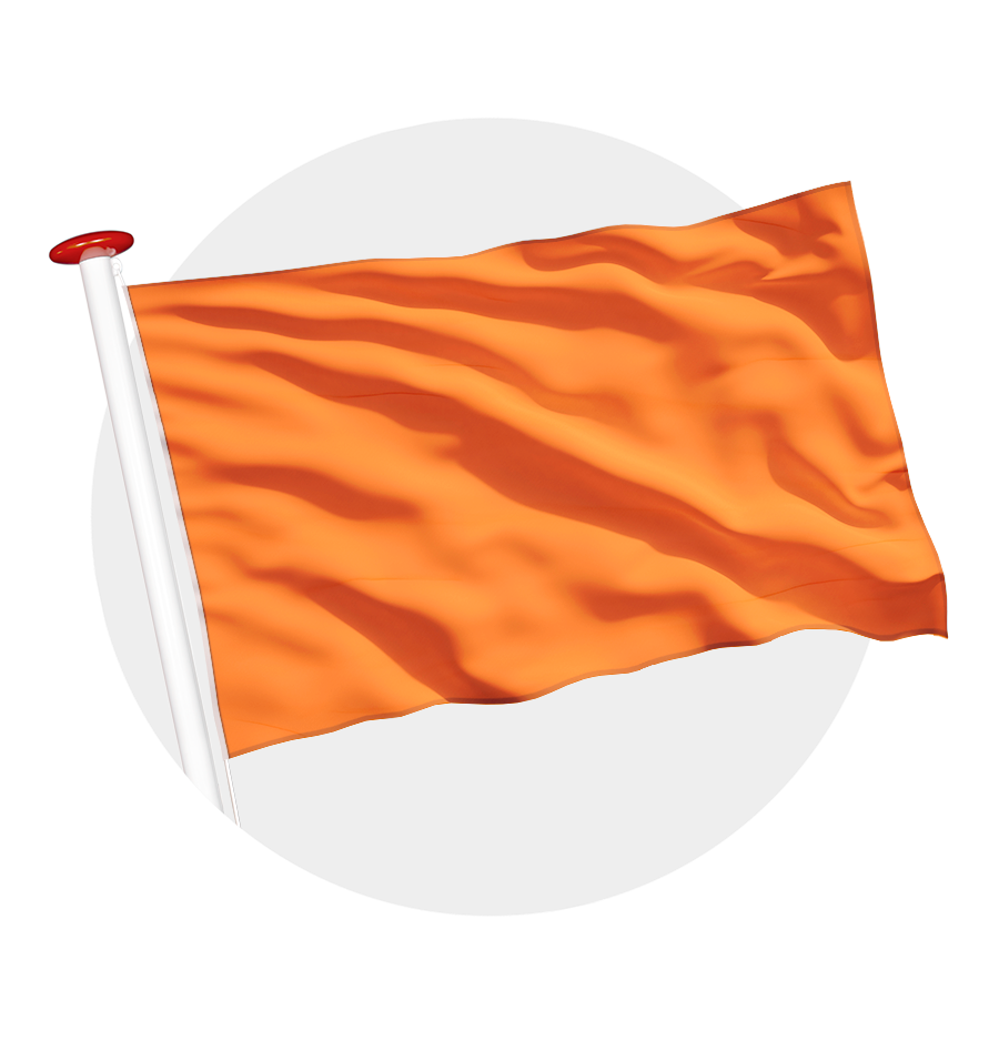 vlag effen oranje