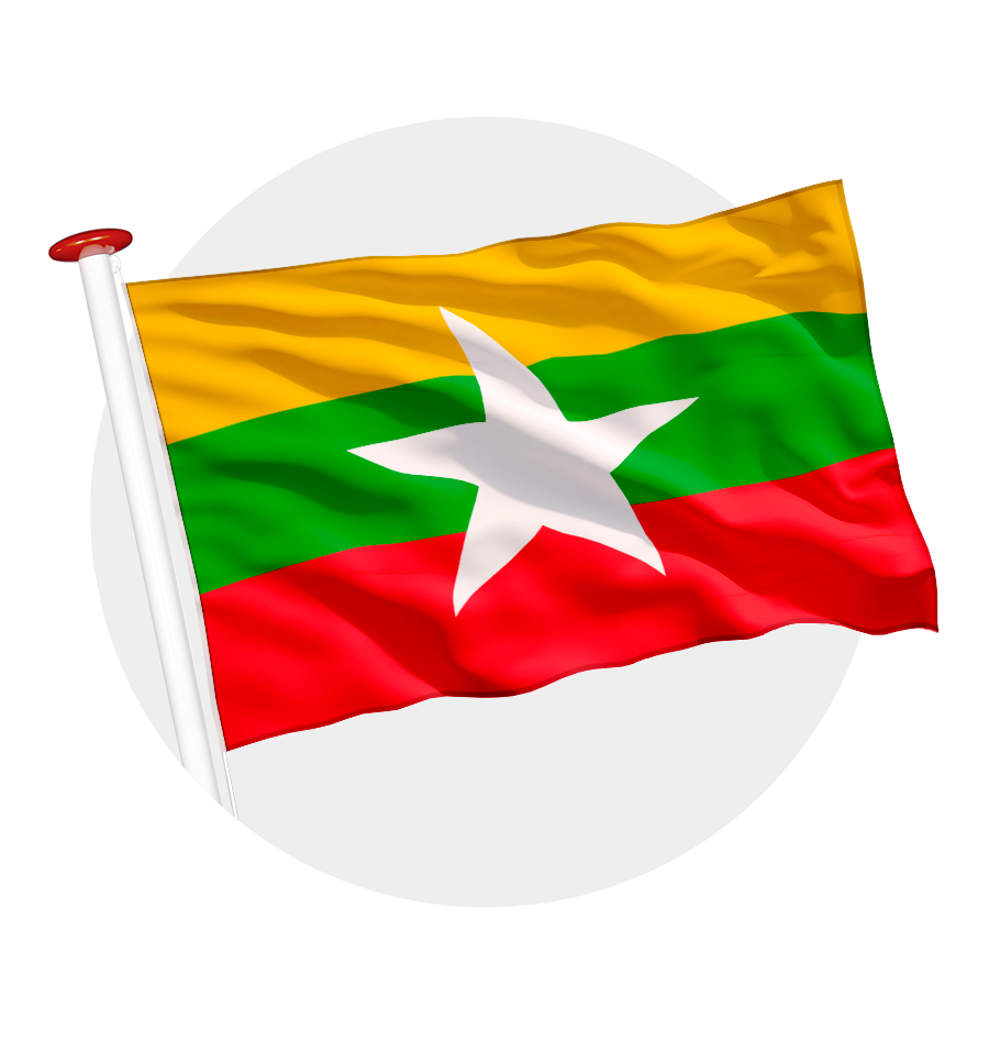vlag Myanmar/ Birma