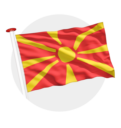 vlag Noord-Macedonie