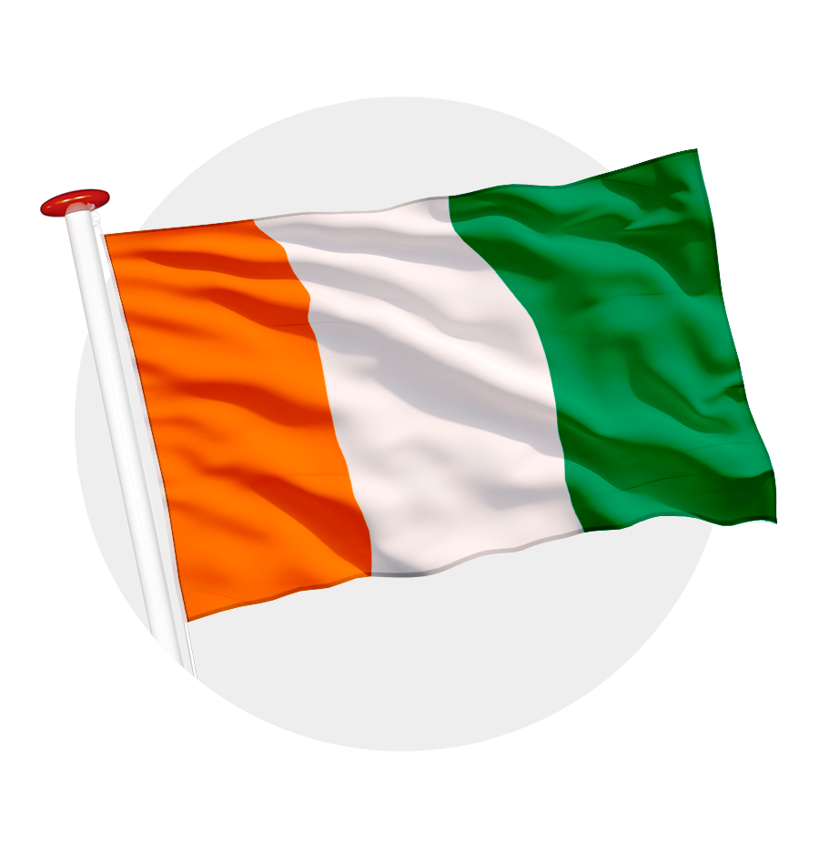 vlag Ivoorkust Cote D'voire
