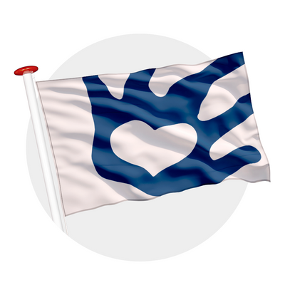 vlag tegen het pesten