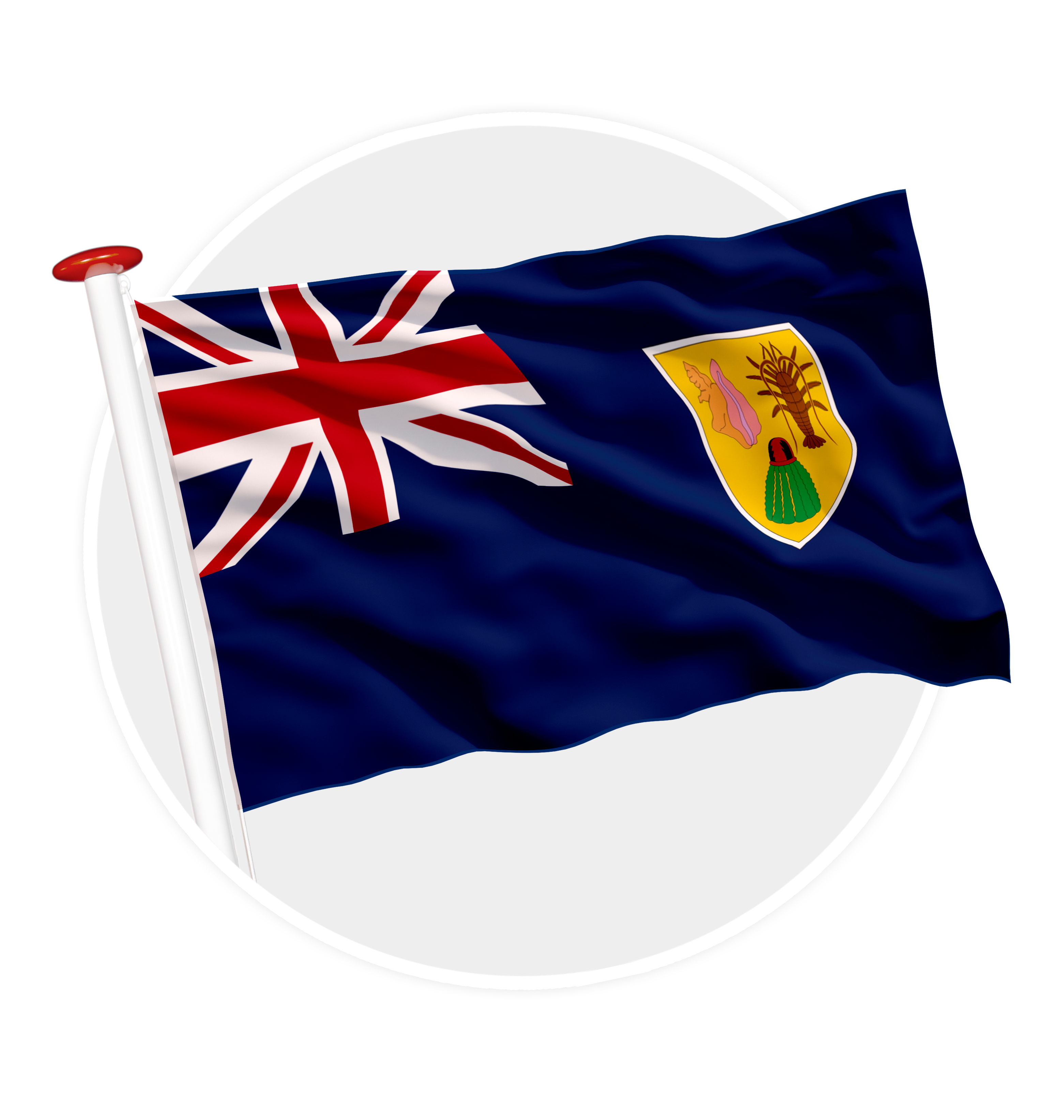 vlag Turks en Caicoseilanden