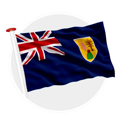 vlag Turks en Caicoseilanden