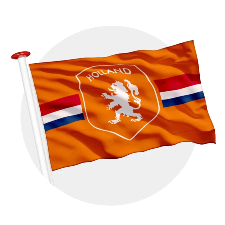 Vlag Nederlands elftal schild 1
