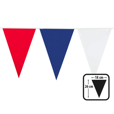 vlaggenlijn rood wit blauw katoen