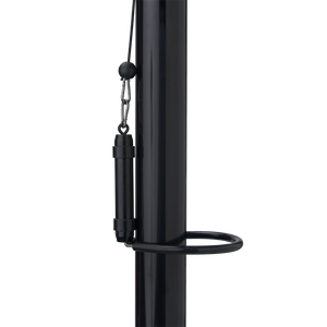 Vlaggenmast gewicht met vaste ring - Zwart