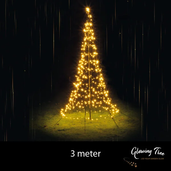 vlaggenmast kerstverlichting 3 meter