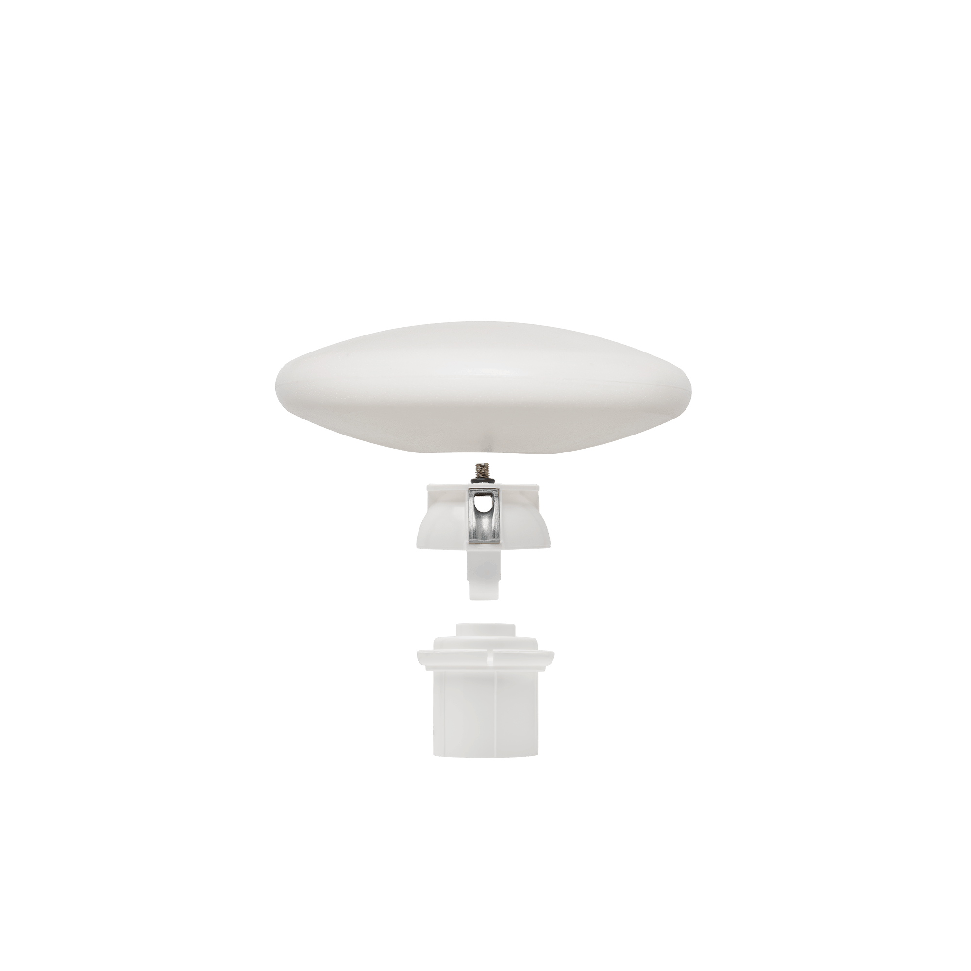 Vlaggenmastknop wit – Plat