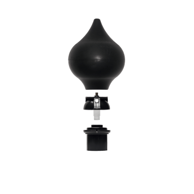 Vlaggenmastknop zwart peer binnenmaat 54 mm - zwarte adapter
