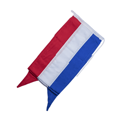 Rood wit blauwe welkomswimpel 250–350 cm zonder stokje en zwaluwstaart voor vlaggenmast bij woning