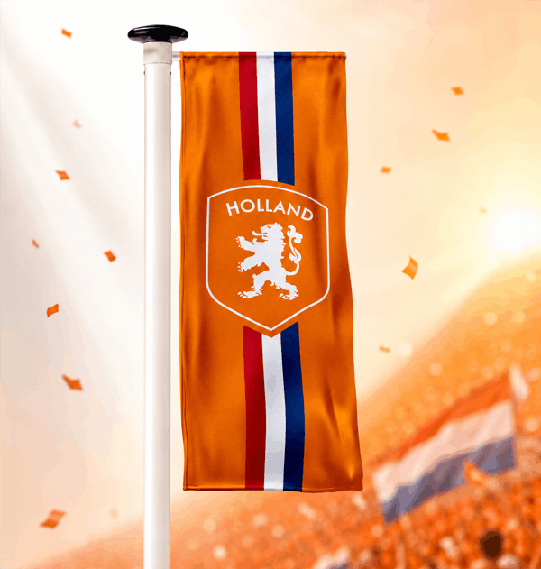 WK voetbalbanier Nederland Schild Oranje